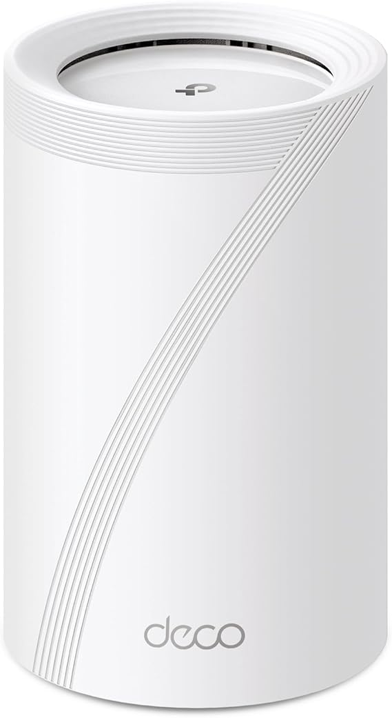 TP-Link Deco BE65 WiFi 7 Mesh (1 Pack) BE9300 Tri-Band Router and Repeater 6GHz 2.5Gbps Ethernet Port 9Gbps Speed WPA3 320MHz Channels Alexa HomeShield