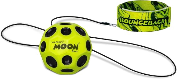 Waboba Bounceback x Returning Moon Ball - Easy to Grip , Yellow - (60 mm)