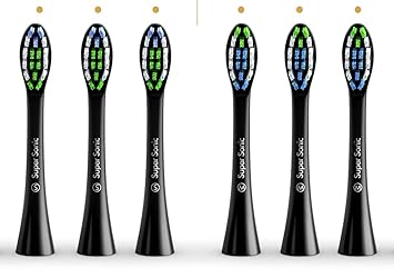 Replacement Toothbrush Brush Heads for Wagner & Stern and Wagner Switzerland toothbrushes. (Black)