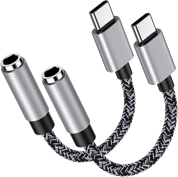 USB C to 3.5 mm Adapter, USB C to 3.5mm Jack Audio Adapter Type C USB C Headphone Adapter Compatible for Samsung Galaxy S23 Ultra S23+,S22 S21 S20 Plus/Ultra,A54 A14 A13 A03S A53 5G,Pixel 7 6 Pro 6a