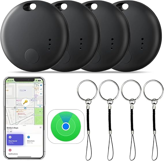 Air Tracker Tags-4 Pack,Item Finders Works with Find My (iOS only) App