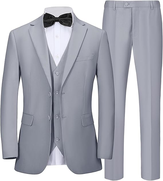 Men's 3-Piece Slim Fit Two Button Suit Set