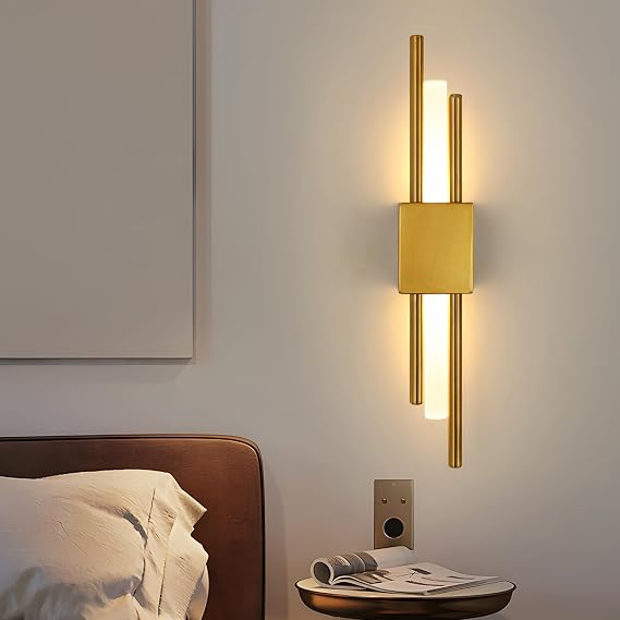 Comely LED Wall Light Indoor, 10W Gold Modern Wall Lamp 3000K Warm White [Energy Class E]