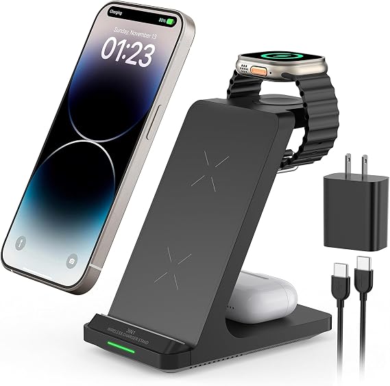 3 in 1 Fast Wireless Charging Station for Multiple Apple Devices
