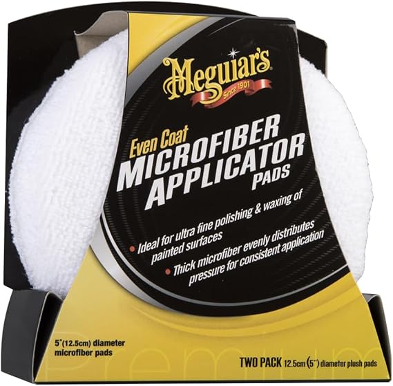 Meguiar's Even Coat Applicator Pad, 2 Pack, White