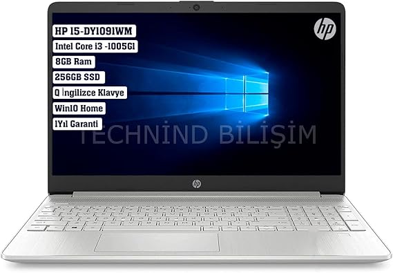 HP 2021 15.6 HD Screen Laptop, 10th Generation Intel Core i3-1005G1 Dual-Core Processor, 8 GB DDR4 RAM, 256 GB PCIe NVMe M.2 SSD, Intel UHD Graphics, Wi-Fi, Webcam, Windows 10 Home in S Mode