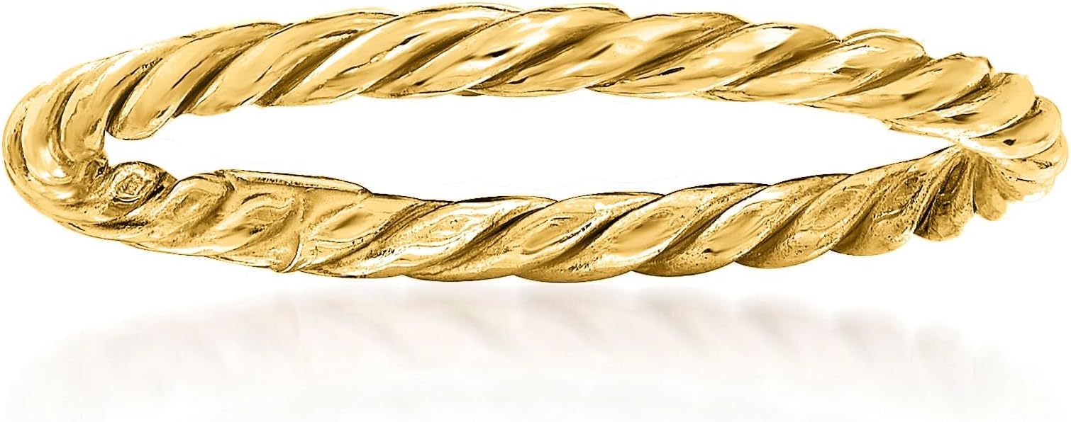 Ross-Simons 18kt Yellow Gold Roped Ring