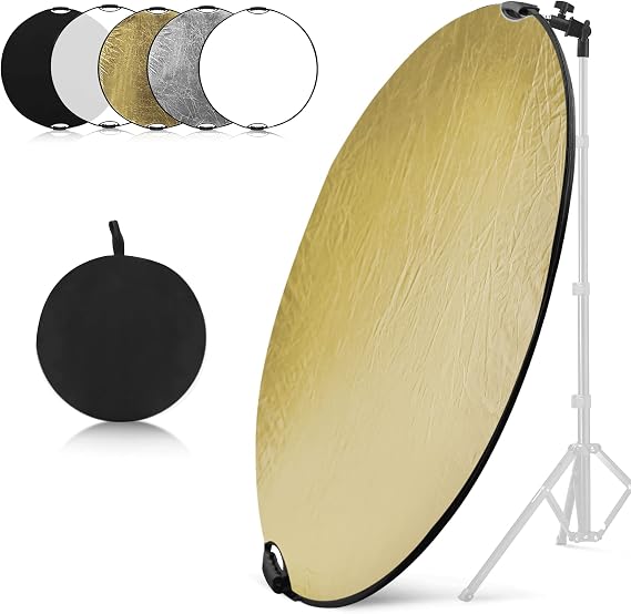 WELLMAKING 43'' Reflector Photography with Tilt Adapter for Studio Outdoor