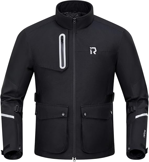 RIDEIRON Motorcycle Riding Jacket for Men with CE Armor
