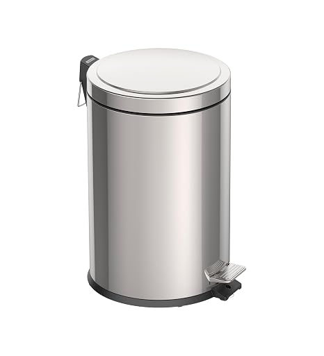 Tramontina 20L Pedal Bin Stainless Steel Kitchen Waste Bin with Lid, Removable Inner Bucket, 29.5 cm Diameter x 46 cm Height, 94538120