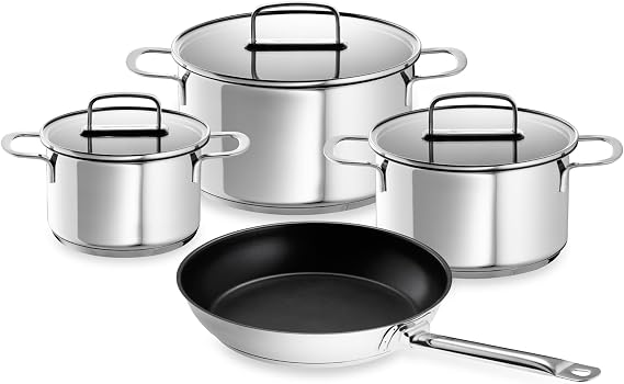 Schulte-Ufer Industar Diamas-Pro 163059-28 Saucepan Set of 4 Stainless Steel with Test Winner