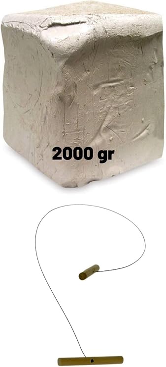 Seramik Hamuru 2000 Gr- Doğal Kil Çamuru Seramik Çamuru Doğal Oyun Çamuru, Kesme Teli Ipi