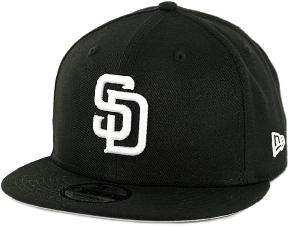 New Era 9Fifty San Diego Padres Basic Snapback Hat (Black/White) Men's MLB Cap