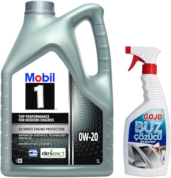 Mobil 1 0W20 Motor Yağı 5 L + Gojo Buz Çözücü
