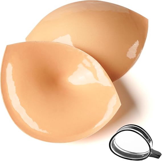Women Double-Sided Adhesive Sponge Bra Pads, Horn-shape