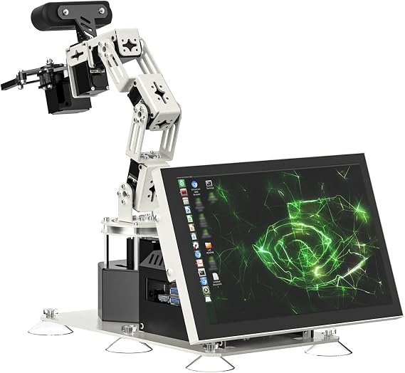 Yahboom 6DOF Program Robotic Arm Kit 3D Adaptive Gripping, 3D Automatic Recognition for Mechanical Engineers Python Supports Large AI Model (Ultimate-Nano 4GB)