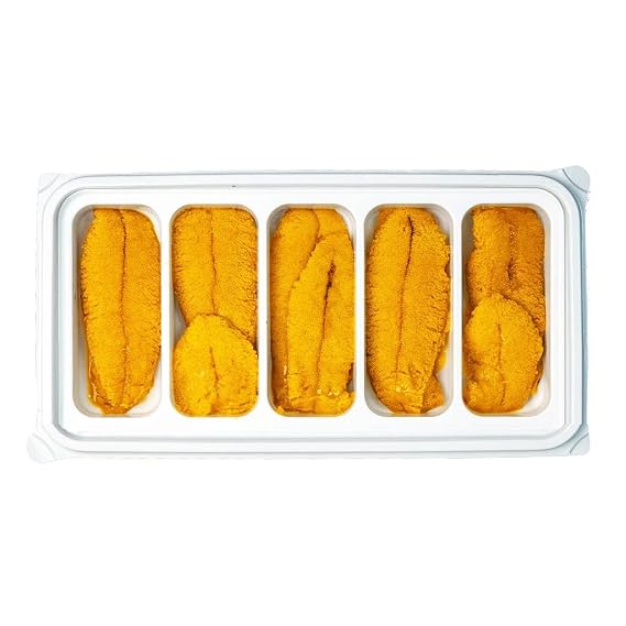 Nordic Catch Sea Urchin Uni, Wild, Fresh Caught Santa Barbara Sea Urchin Roe - Sushi Grade Fresh Uni, Sea Urchins to Eat for Caviar Food and Uni Sushi - Grade A Uni from the Santa Barbara Coast - 100g