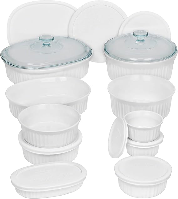 CorningWare 20 Piece French Server Set, White by CorningWare