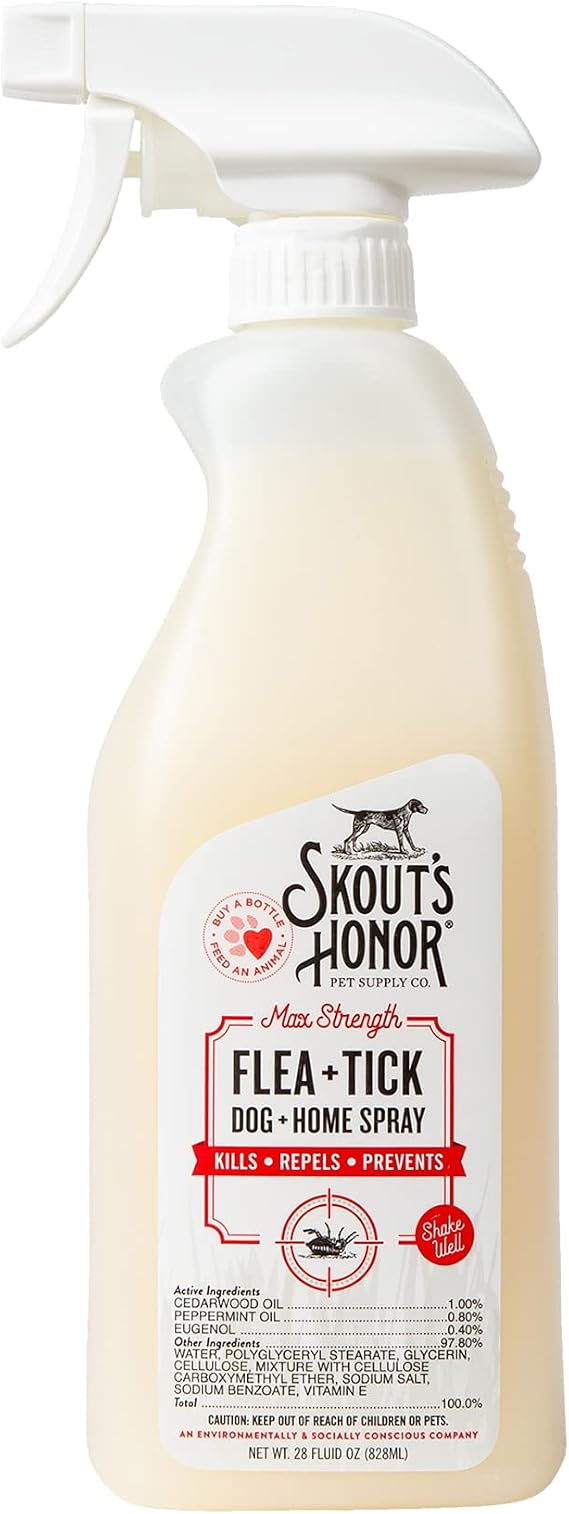 SKOUT'S HONOR Natural Flea and Tick Dog and Home Spray, 28 oz