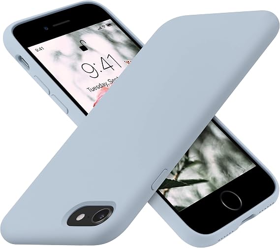 OTOFLY Case for iPhone SE 3/2 (2022/2020 Edition), iPhone 8 and iPhone 7, 4.7-Inch, Silicone Shockproof Slim Thin Cover (Baby Blue)
