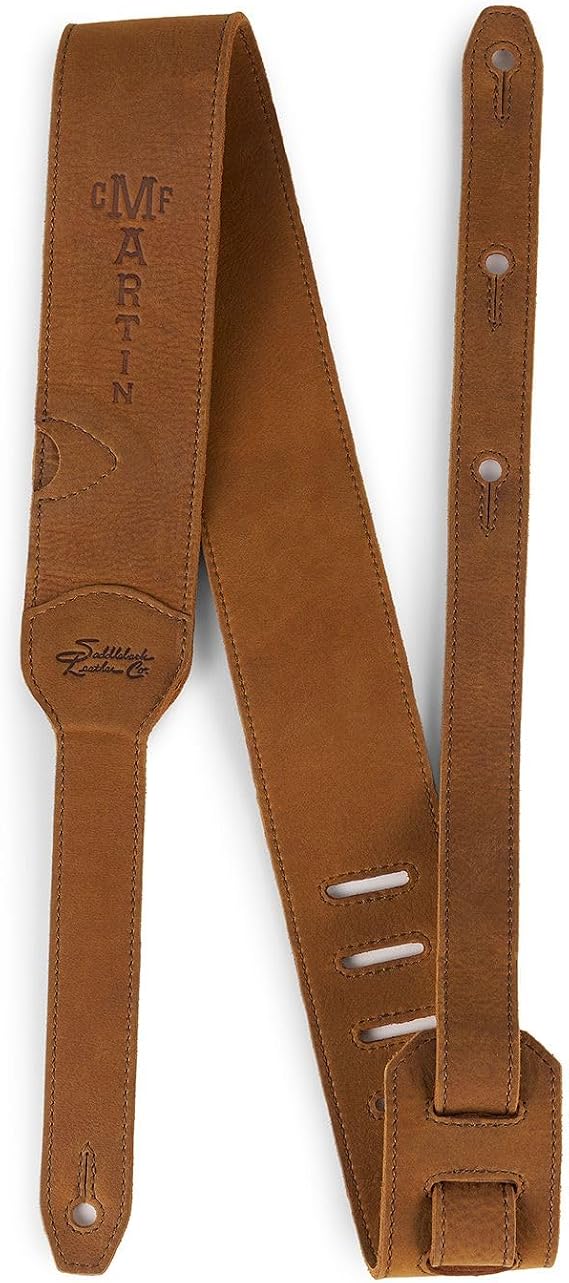MARTIN Guitar Strap - Luxe Saddleback Full Grain Leather Tobacco (18A0147)