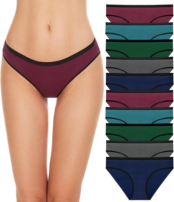 SIMIYA Cotton Underwear for Women Breathable Comfort Hipster Bikini Panties | Seamless soft full coverage underwear low rise briefs