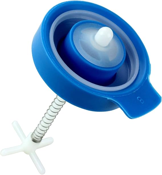 TERA PUMP No Spill Water Jug Cap | For Top Loading Water Coolers and Dispensers, 48mm Screw Top, Snap Cap Replacement, Spring Loaded, No Splash Cover