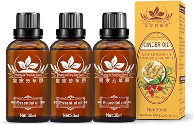 3 Pack Ginger Lymphatic Drainage Massage Oil,Promote Blood Circulation Metabolism SPA Gifts for Women Massage Oil.90Ml