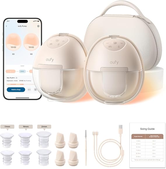 eufy Breast Pump S1 Pro, Wearable Breast Pump with Heating Technology