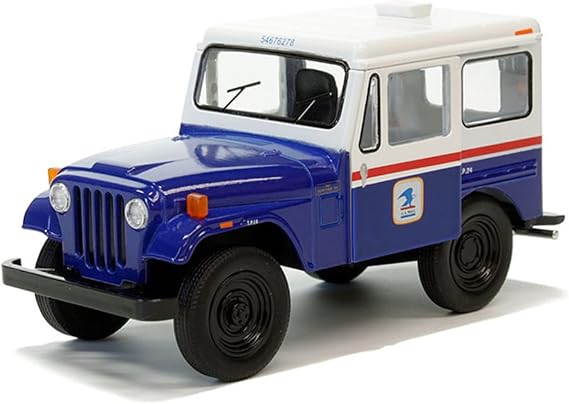 KiNSMART United States Postal Mail Truck 1971 Jeep DJ-5B Blue Edition 5" Die Cast Model Toy Car 1:26 Scale
