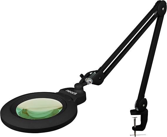 Neatfi Bifocal LED Magnifying Lamp, CCT, 1600 Lumens, 7-Inch Lens (Black)