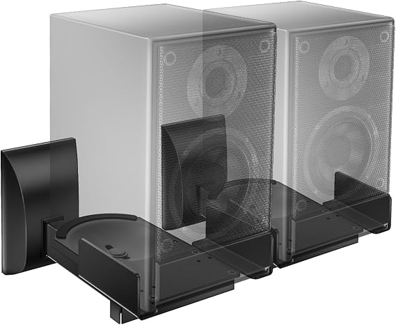WALI Surround Sound Speaker Wall Mount with Adjustable Swivel Tilt Angle