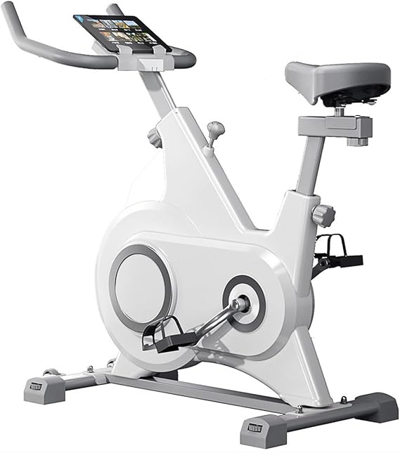 Magnetic Exercise Bike - Smart Connect Workout Bike - Multi-Level Resistance - Stationary Bikes with LCD Display & Heart Rate Handle - Indoor Bike,260LBS Capacity(White)