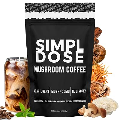 Mushroom Coffee by SIMPL DOSE - Premium Everyday Mushroom Coffee | 30 Servings
