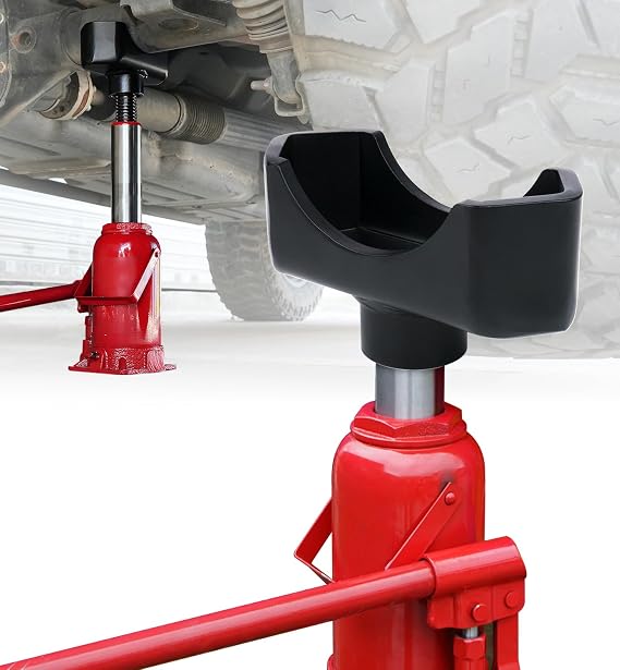 Jack Axle Adapter Lifting Saddle Compatible With Bottle Floor Jack for Dana 60 70 80 4" Inch Axle Tube - Black