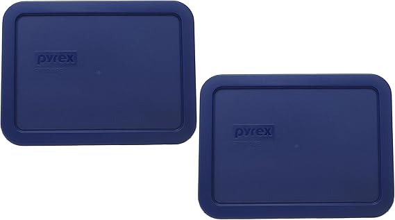 Pyrex 7210-PC (3-Cup) Blue Food Storage Lid (2-Pack) - Made in USA