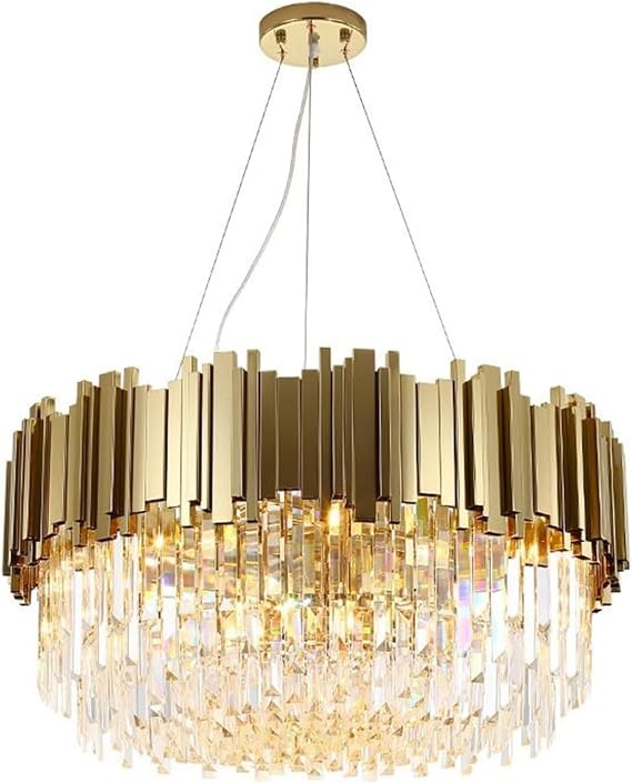 Chandelier Living Room Modern Atmosphere Restaurant lamp Designer Model Lamp Villa Light Luxury Crystal 1(Silver,Silver)