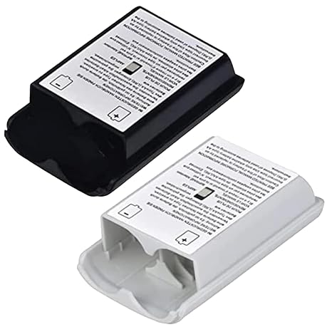 Dogxiong 2 Pack Battery Pack Cover for Xbox 360 Wireless Controller, Replacement Battery Pack Cover Shell Case for Xbox360 (Black&White)