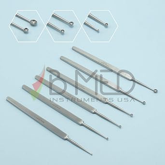 Meyhoefer Chalazion Curettes Set of 6 1mm - 1.8mm - 2mm - 2.5mm - 3mm - 5mm
