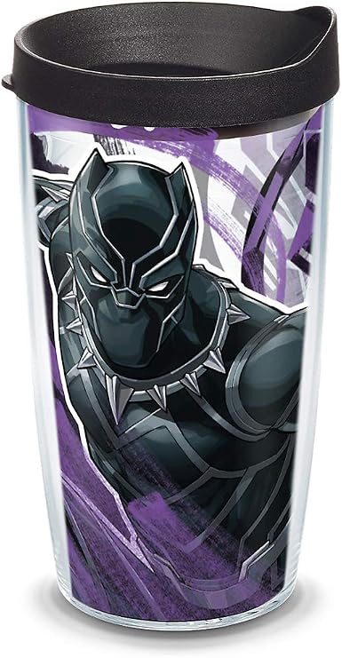 Tervis 16oz Tritan Tumbler | Marvel - Black Panther Iconic | Made in USA, Double-wall Insulated, Shatterproof, BPA-Free, Dishwasher Safe, Fits Most Cupholders, Gifts under $20