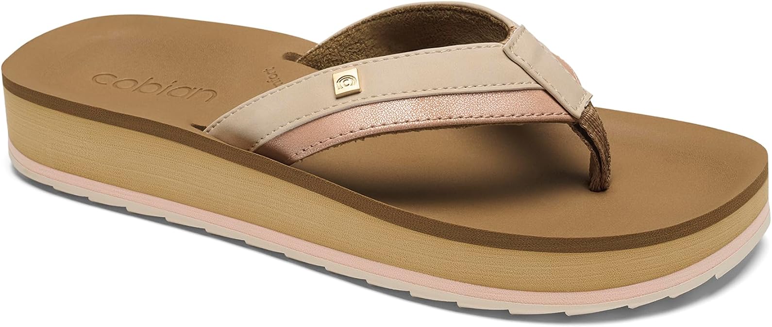 Cobian Reya Rise Womens Sandals With Contoured Footbed Supportive Platform Sandals for Women With Arch Support
