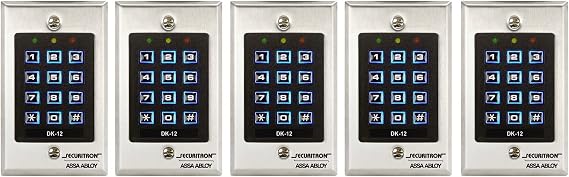 Securitron Single Gang Digital Keypad System with Illuminated Keys, 99 User Code Capability