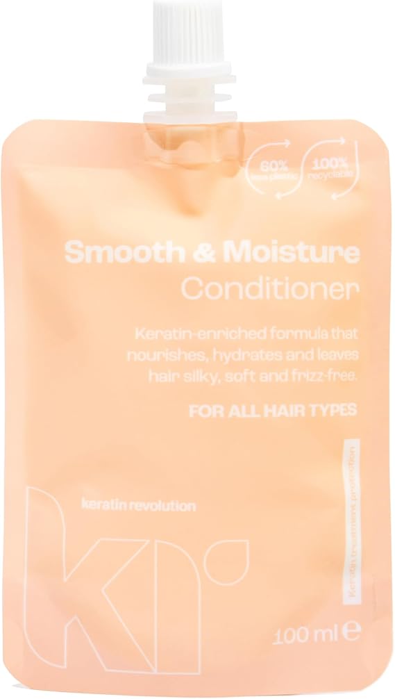 Keratin Revolution Smooth & Moisture Conditioner 100ml - Hydrating, Hair