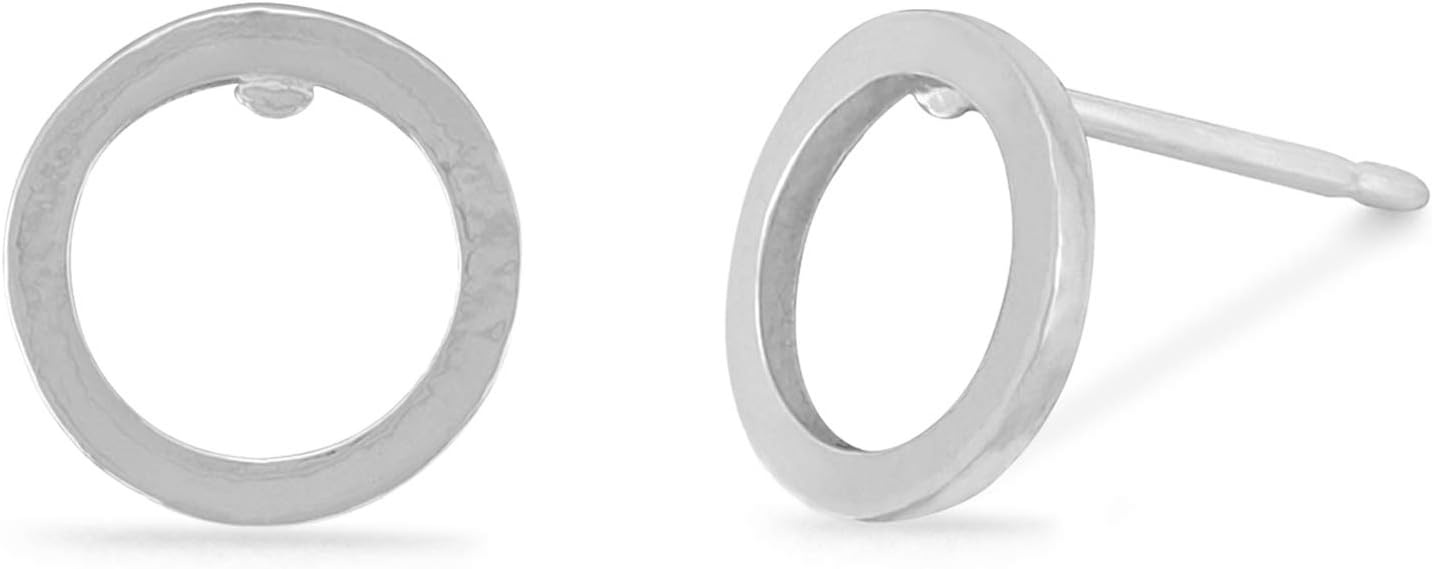 Boma Jewelry Sterling Silver Open Circle Stud Earrings