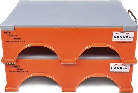 Sandel 1170 Ergo-Step Stool, Stackable, Orange