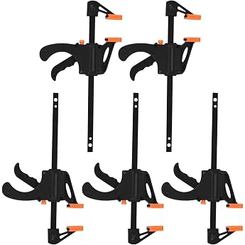 5 Stk Einhandzwingen Set Schnellspannzwinge 4 Zoll Schraubzwingen F Klemmen Schnellspannzwingen Woodworking Ratschenzwinge für Holzarbeiten handgefertigtes Handwerk Heimwerken