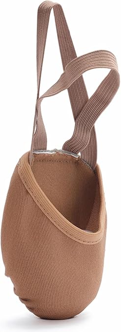 MSMAX Women's Half Soles Dance Shoes Canvas Pirouette Shoes for Contemporary,Ballet,Jazz,Gymnastics,Turners