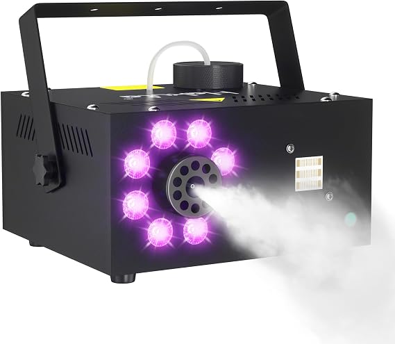 Hakuta 500W 2000CFM Fog Machine, Smoke Machine 13 Colors Strobe Light