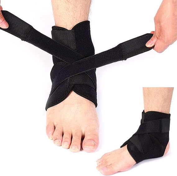 Ankle Brace for Women and Men, Brace Foot Drop Orthosis, Breathable Stabilizer Super Elastic Ankle Supporting for Sprain, Ankle Brace for Sprained Ankle, Lace up Ankle Brace for Running, Volleyball