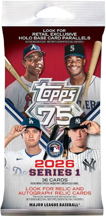 2026 Topps Series 1 MLB Baseball Fat Pack